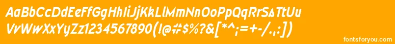WevlicdrgBolditalic Font – White Fonts on Orange Background