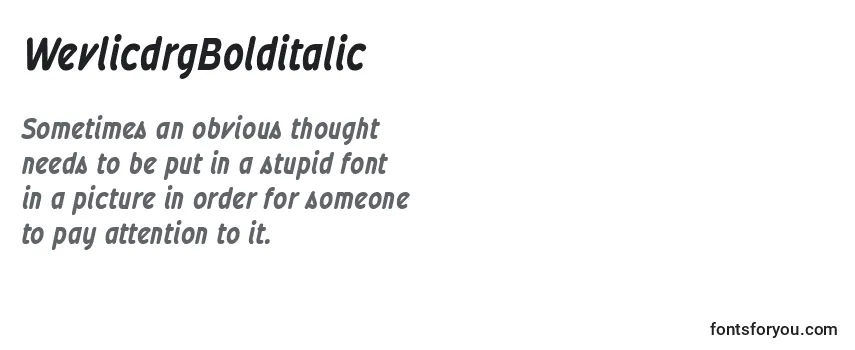 WevlicdrgBolditalic-fontti