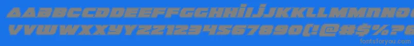 フォントguardian2acadital – 青い背景に灰色の文字