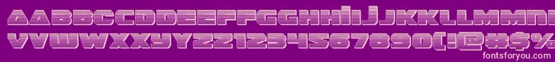 guardian2chrome Font – Pink Fonts on Purple Background