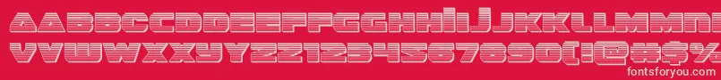 guardian2chrome Font – Pink Fonts on Red Background