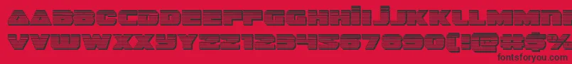 guardian2chrome Font – Black Fonts on Red Background