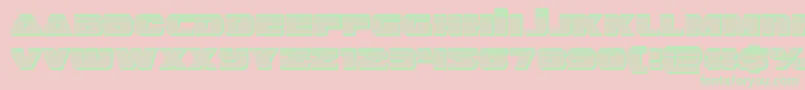 guardian2chrome Font – Green Fonts on Pink Background