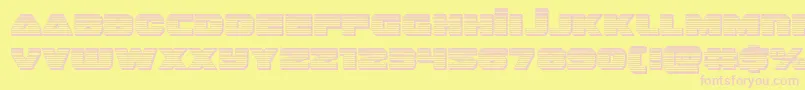 guardian2chrome Font – Pink Fonts on Yellow Background