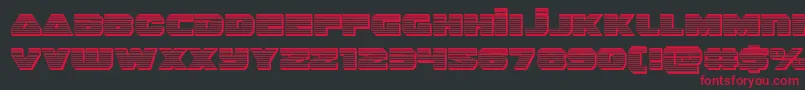 guardian2chrome Font – Red Fonts on Black Background