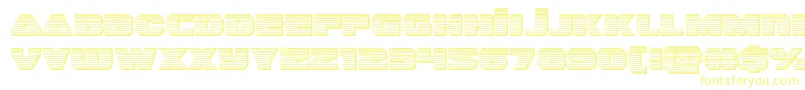 guardian2chrome Font – Yellow Fonts on White Background