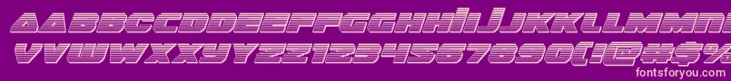 guardian2chromeital Font – Pink Fonts on Purple Background