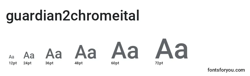 Размеры шрифта Guardian2chromeital (128664)