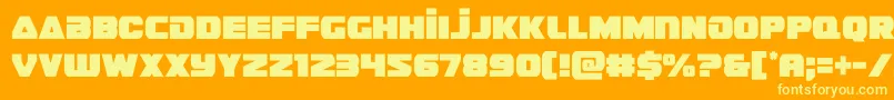 guardian2cond Font – Yellow Fonts on Orange Background