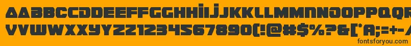 guardian2cond-Schriftart – Schwarze Schriften auf orangefarbenem Hintergrund