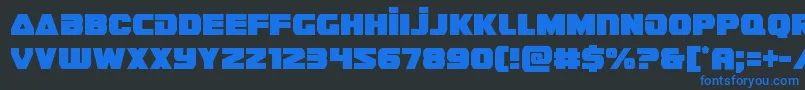 guardian2cond Font – Blue Fonts on Black Background