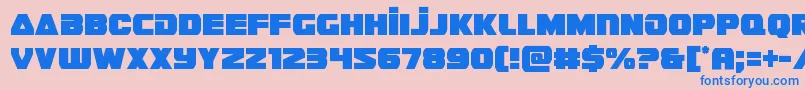 フォントguardian2cond – ピンクの背景に青い文字