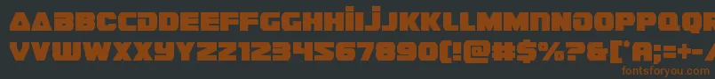 guardian2cond-fontti – ruskeat fontit mustalla taustalla