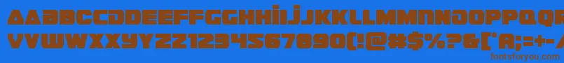 guardian2cond Font – Brown Fonts on Blue Background