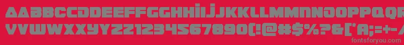 guardian2cond-Schriftart – Graue Schriften auf rotem Hintergrund