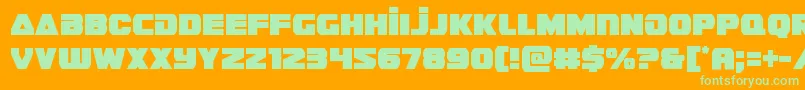 guardian2cond Font – Green Fonts on Orange Background