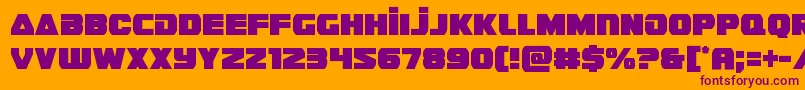 guardian2cond Font – Purple Fonts on Orange Background