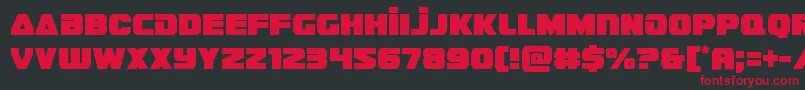 guardian2cond Font – Red Fonts on Black Background