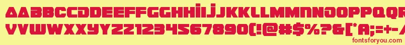 guardian2cond Font – Red Fonts on Yellow Background