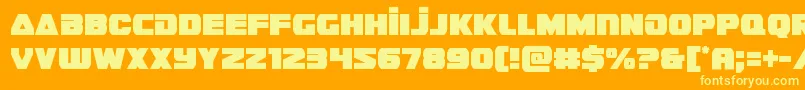guardian2cond Font – Yellow Fonts on Orange Background