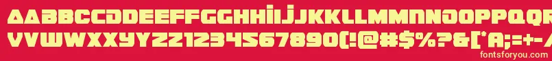 guardian2cond Font – Yellow Fonts on Red Background