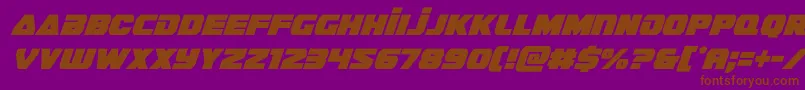 guardian2condital Font – Brown Fonts on Purple Background