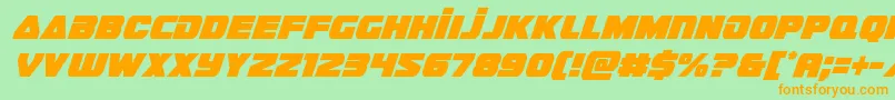 guardian2condital Font – Orange Fonts on Green Background