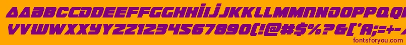 guardian2condital Font – Purple Fonts on Orange Background