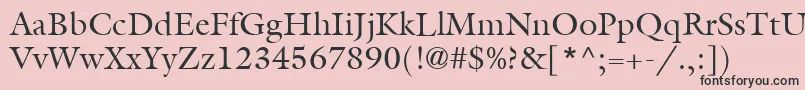ItcGalliardLtRoman Font – Black Fonts on Pink Background