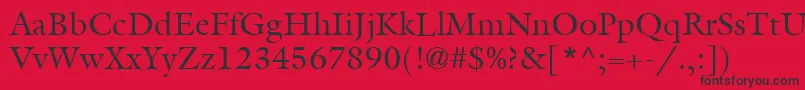 ItcGalliardLtRoman Font – Black Fonts on Red Background