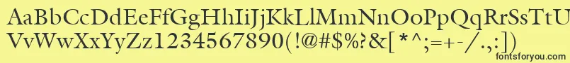 ItcGalliardLtRoman Font – Black Fonts on Yellow Background