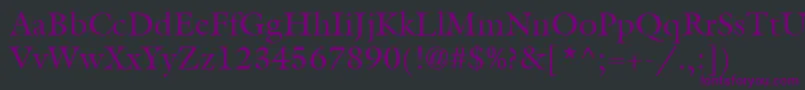 ItcGalliardLtRoman Font – Purple Fonts on Black Background