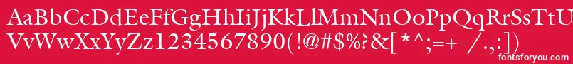 ItcGalliardLtRoman Font – White Fonts on Red Background