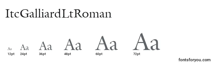 ItcGalliardLtRoman Font Sizes