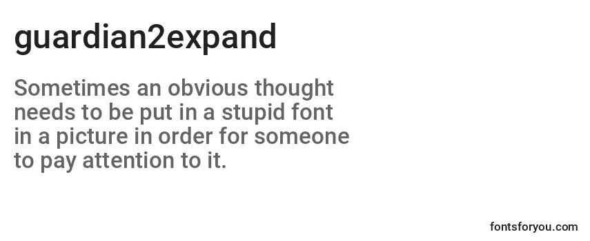 Review of the Guardian2expand (128670) Font