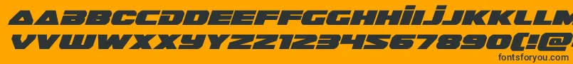 guardian2expandital Font – Black Fonts on Orange Background