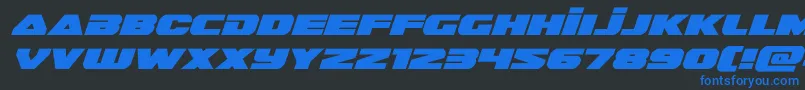 guardian2expandital Font – Blue Fonts on Black Background