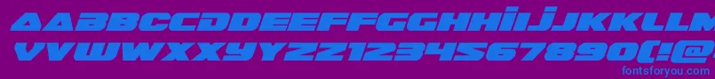 guardian2expandital Font – Blue Fonts on Purple Background