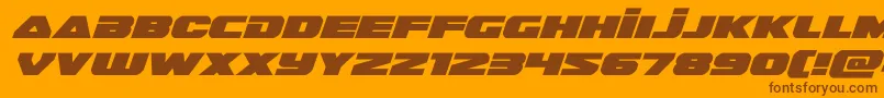 guardian2expandital Font – Brown Fonts on Orange Background