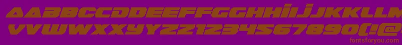 guardian2expandital Font – Brown Fonts on Purple Background
