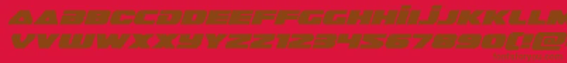 guardian2expandital Font – Brown Fonts on Red Background