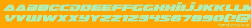 guardian2expandital Font – Green Fonts on Orange Background