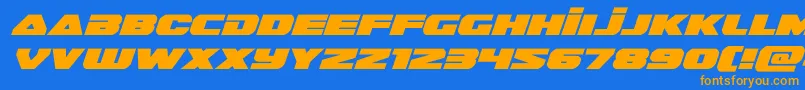 guardian2expandital Font – Orange Fonts on Blue Background