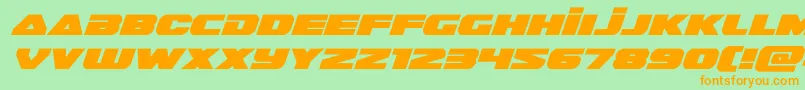 guardian2expandital Font – Orange Fonts on Green Background