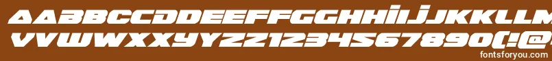 guardian2expandital Font – White Fonts on Brown Background