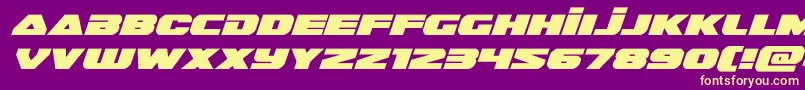 guardian2expandital Font – Yellow Fonts on Purple Background