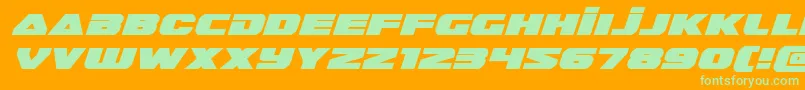 guardian2expandital Font – Green Fonts on Orange Background