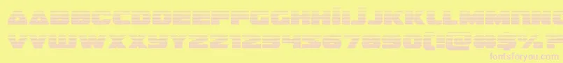 guardian2grad Font – Pink Fonts on Yellow Background