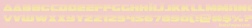 guardian2grad Font – Yellow Fonts on Pink Background