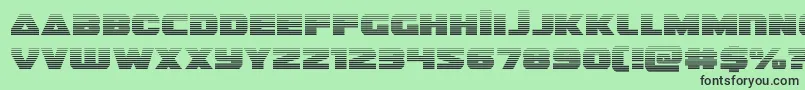 guardian2grad-fontti – mustat fontit vihreällä taustalla